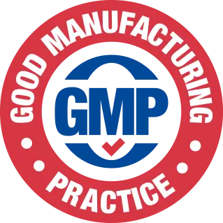 GMP certification badge for Arctic Blast manufacturing